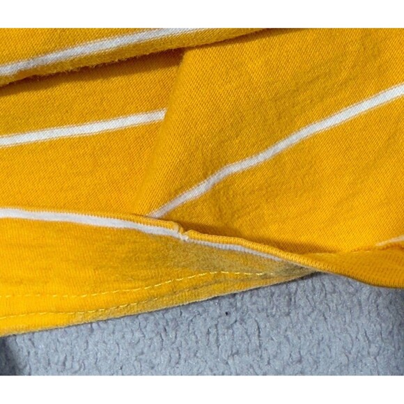 Aeropostale Mens Yellow Polo Shirt Cotton Horizontal Striped Embroidered Logo XL - Picture 11 of 16